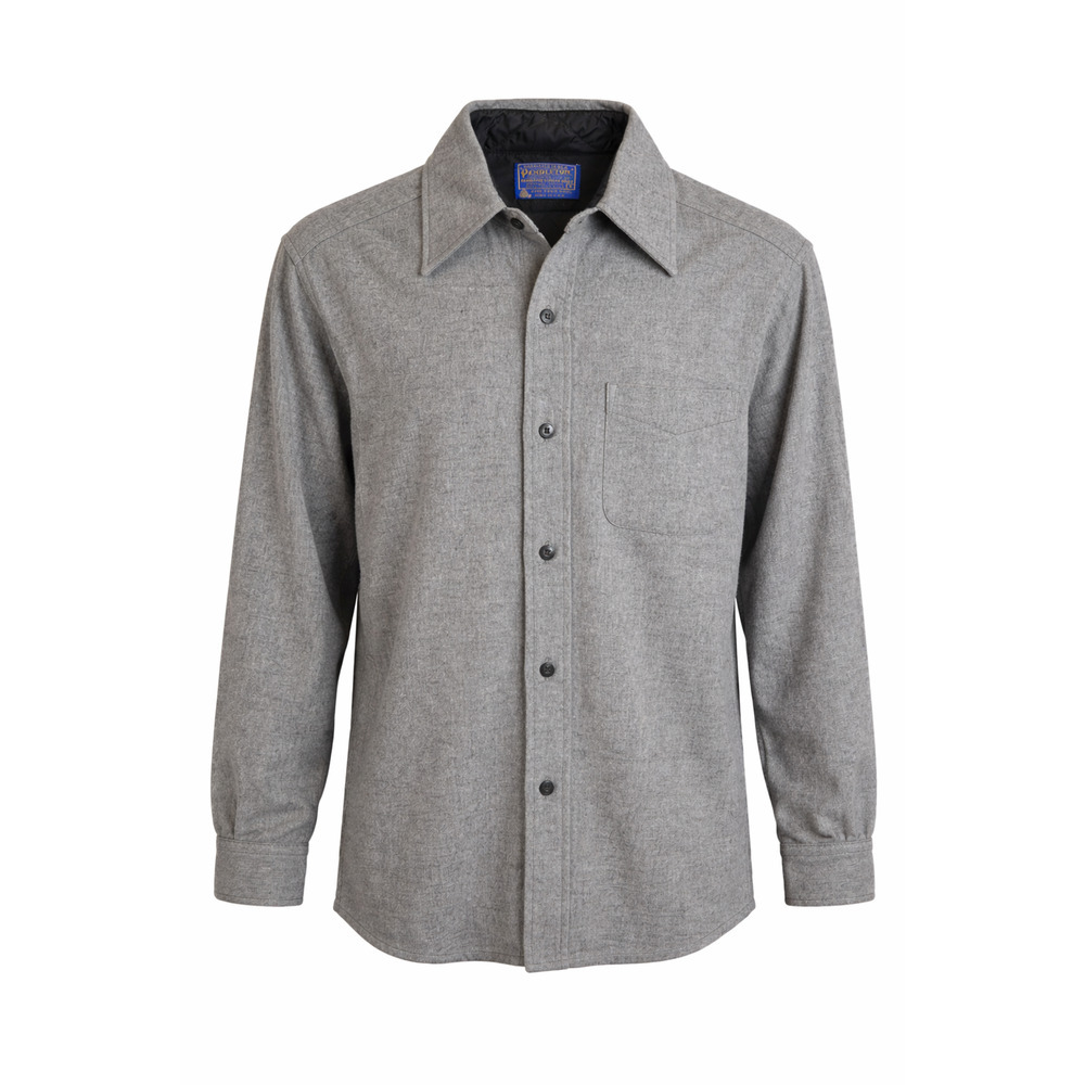 Pendleton Gray Long-Sleeve Casual Button-Down Shirt